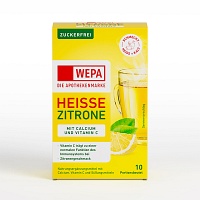 WEPA heiße Zitrone+Vit.C+Calcium zuckerfrei Pulver