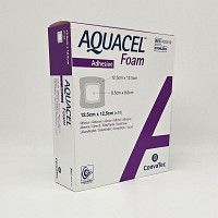 AQUACEL Foam adhäsiv 12,5x12,5 cm Verband - 10St