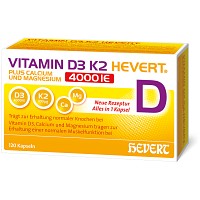 VITAMIN D3 K2 Hevert+Calcium u.Magnes.4000 IE Kps.