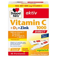 DOPPELHERZ Vitamin C 1000+D3+Zink DIRECT Pellets