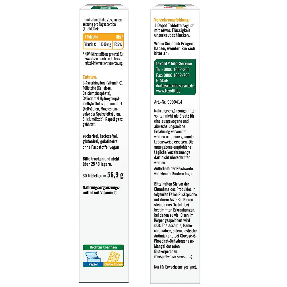 TAXOFIT Vitamin C 1300 Tabletten TAXOFIT Vitamin C 1300 Tabletten
