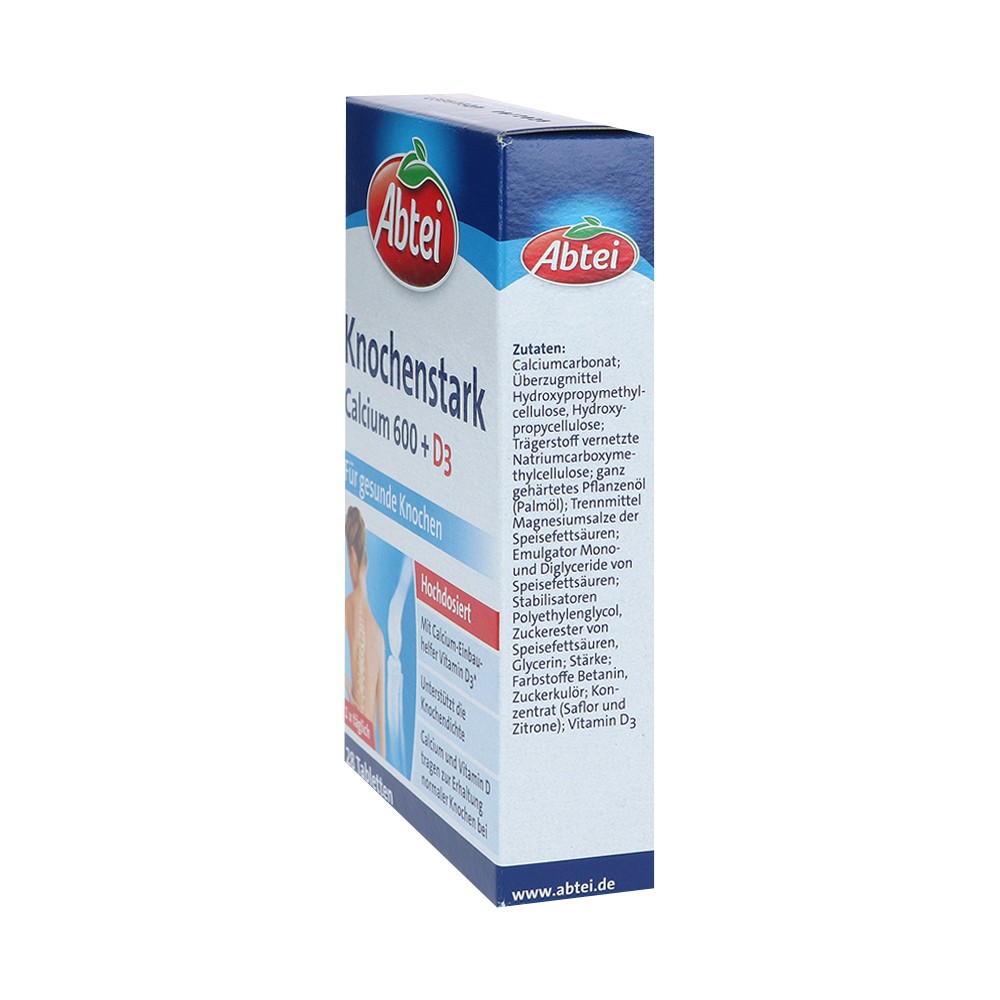 ABTEI Knochenstark Calcium 600+D3 Tabletten TF