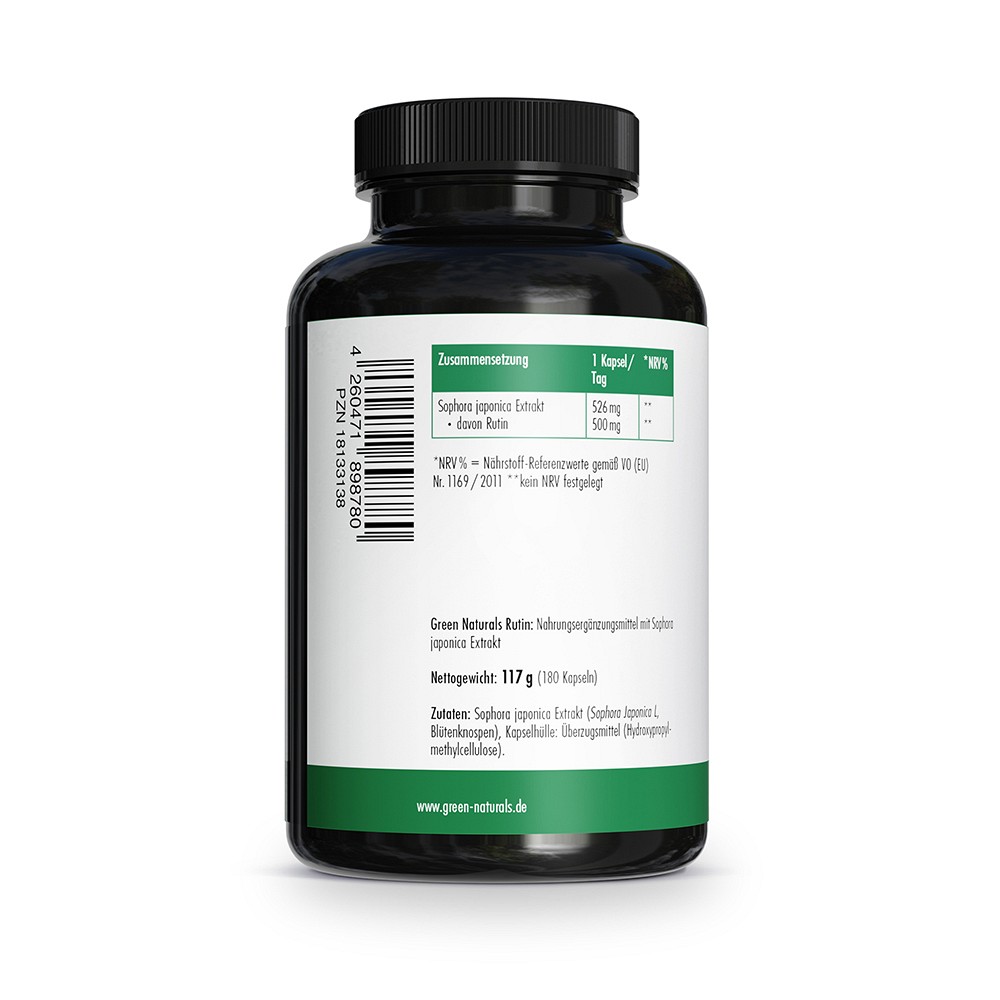 GREEN NATURALS Rutin 500mg Sophora Japoni.veg.Kps.