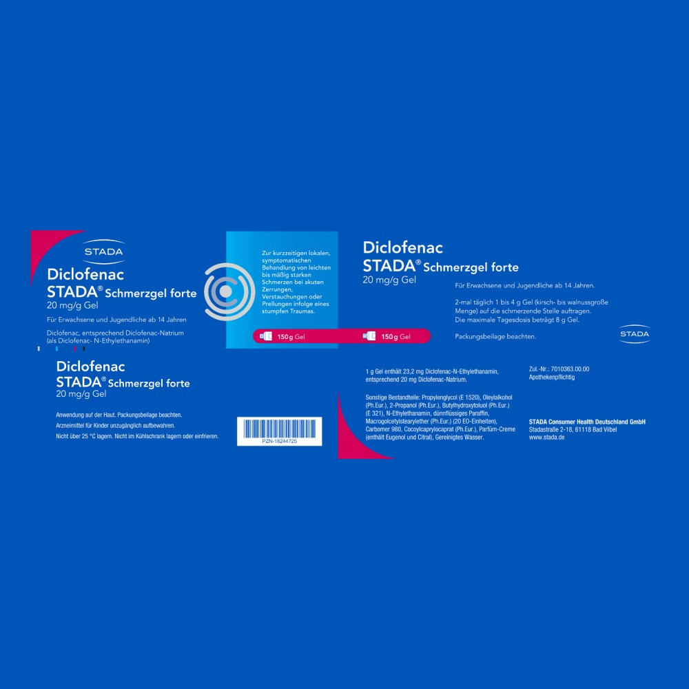 DICLOFENAC STADA Schmerzgel forte 20 mg/g