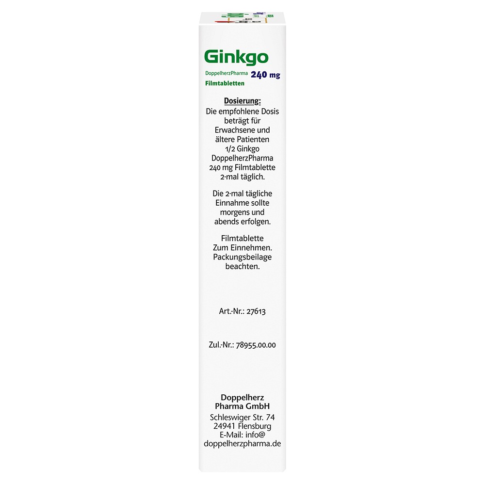 GINKGO DOPPELHERZPHARMA 240 mg Filmtabletten