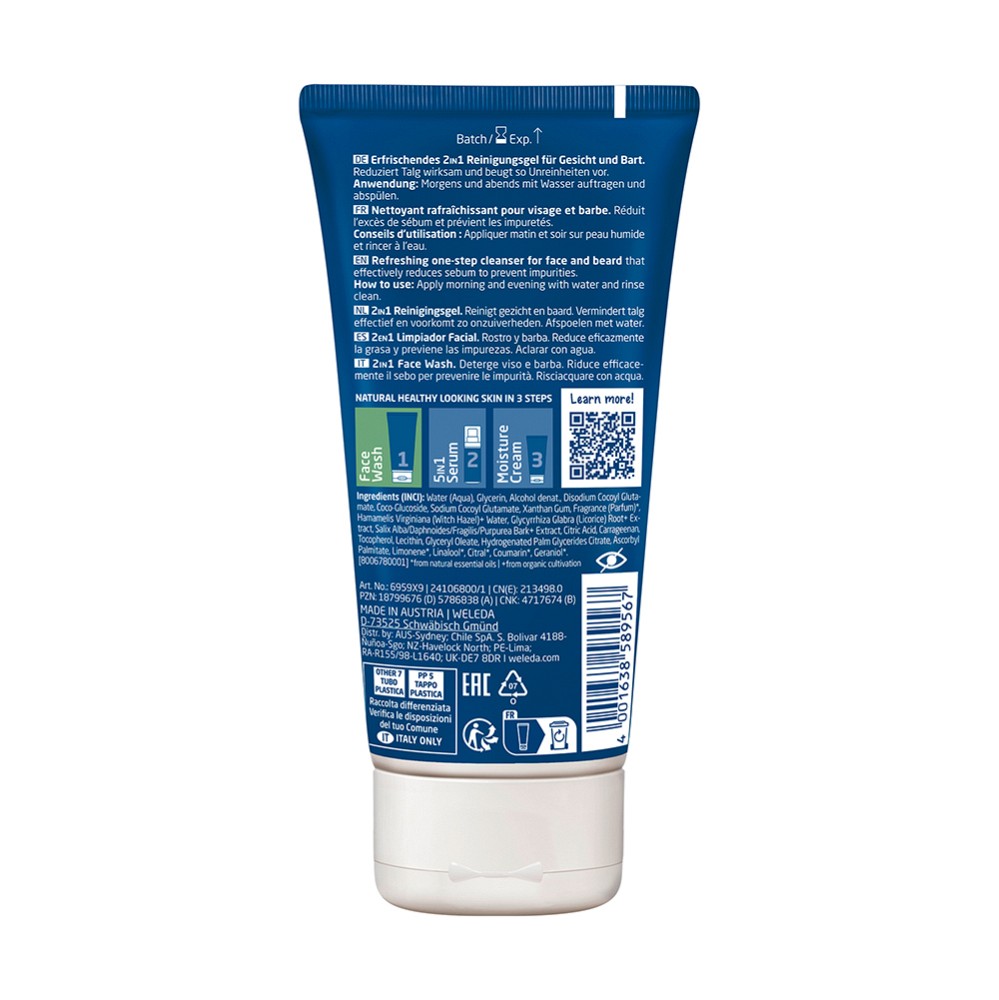 WELEDA For Men 2in1 Face Wash WELEDA For Men 2in1 Face Wash