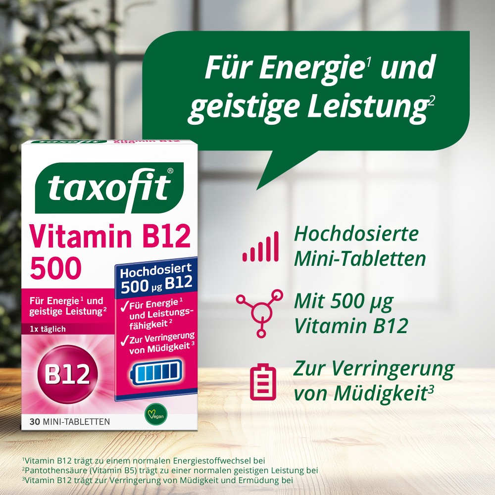 TAXOFIT Vitamin B12 500 Minitabletten