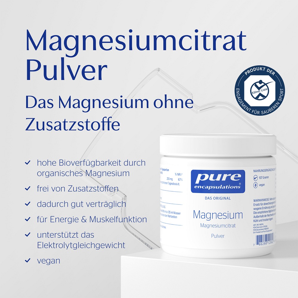 PURE ENCAPSULATIONS Magnesium Magn.Citrat Pulver