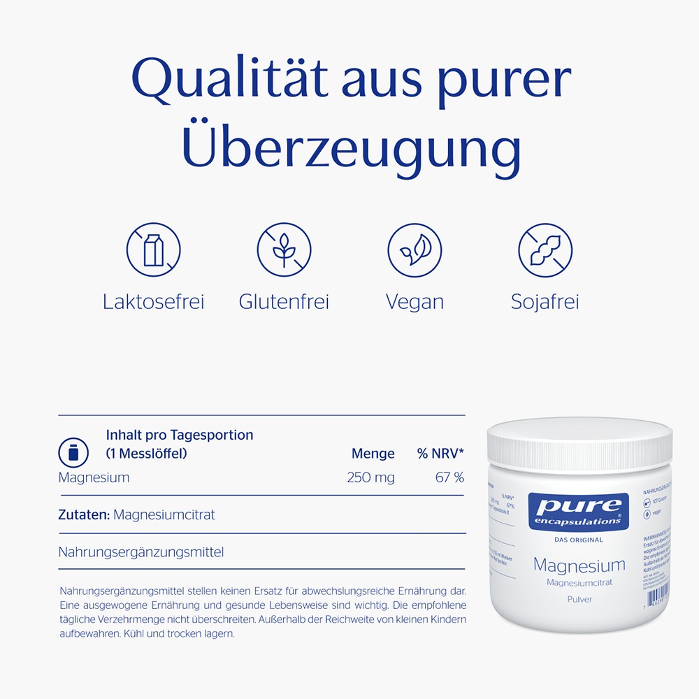 PURE ENCAPSULATIONS Magnesium Magn.Citrat Pulver