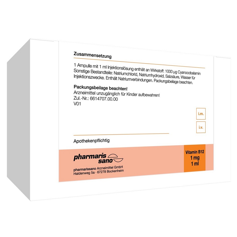 VITAMIN B12 PHARMARISSANO 1 mg/ml Inj.-Lsg.Amp.