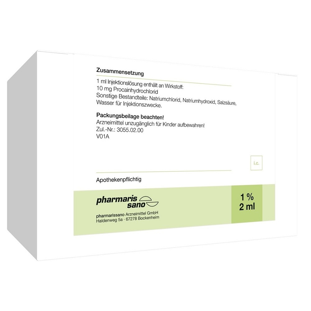 PROCAIN pharmarissano 1% Inj.-Lsg.Ampullen 2 ml