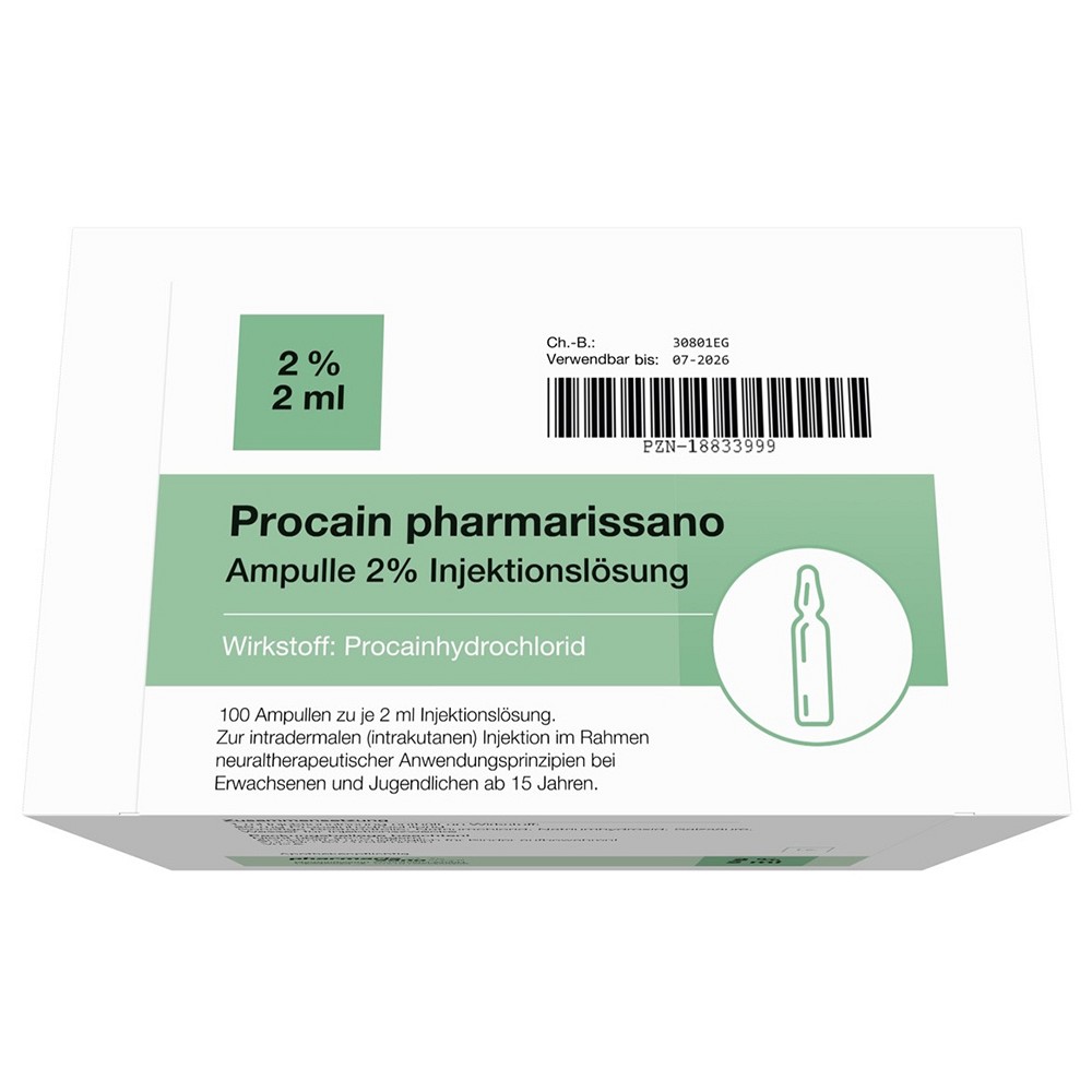 PROCAIN pharmarissano 2% Inj.-Lsg.Ampullen 2 ml
