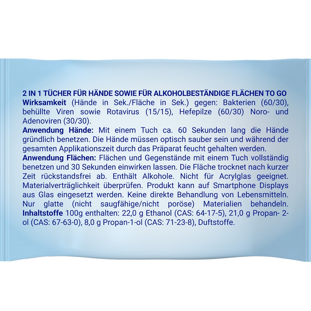 STERILLIUM 2in1 wipes Hand- u.Flächendesinfektion