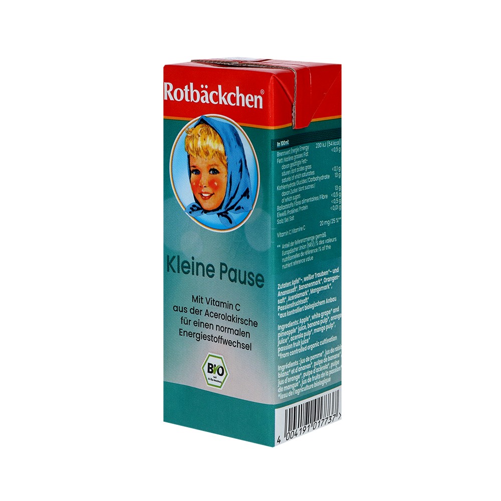 RABENHORST Rotbäckchen Kleine Pause Bio Saft Tetra