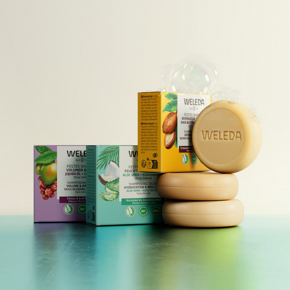 WELEDA festes Shampoo Volumen & Glanz