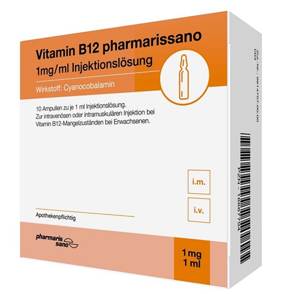 VITAMIN B12 PHARMARISSANO 1 mg/ml Inj.-Lsg.Amp.