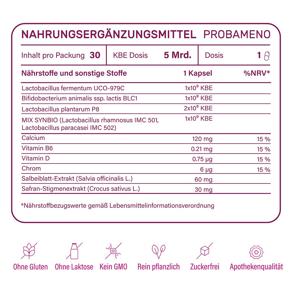 NUPURE probameno Milchsäurebakterien+Vit.msr.Kaps. NUPURE probameno Milchsäurebakterien+Vit.msr.Kaps.