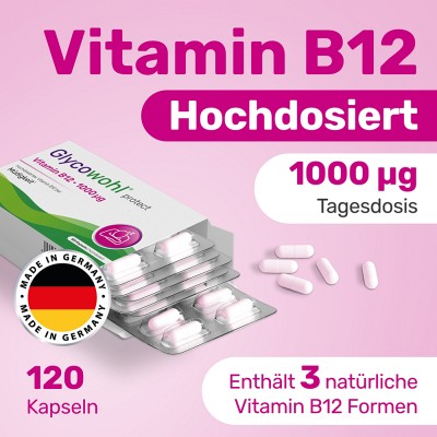 GLYCOWOHL Vitamin B12 1000 µg hochdos.vegan Kaps. GLYCOWOHL Vitamin B12 1000 µg hochdos.vegan Kaps.
