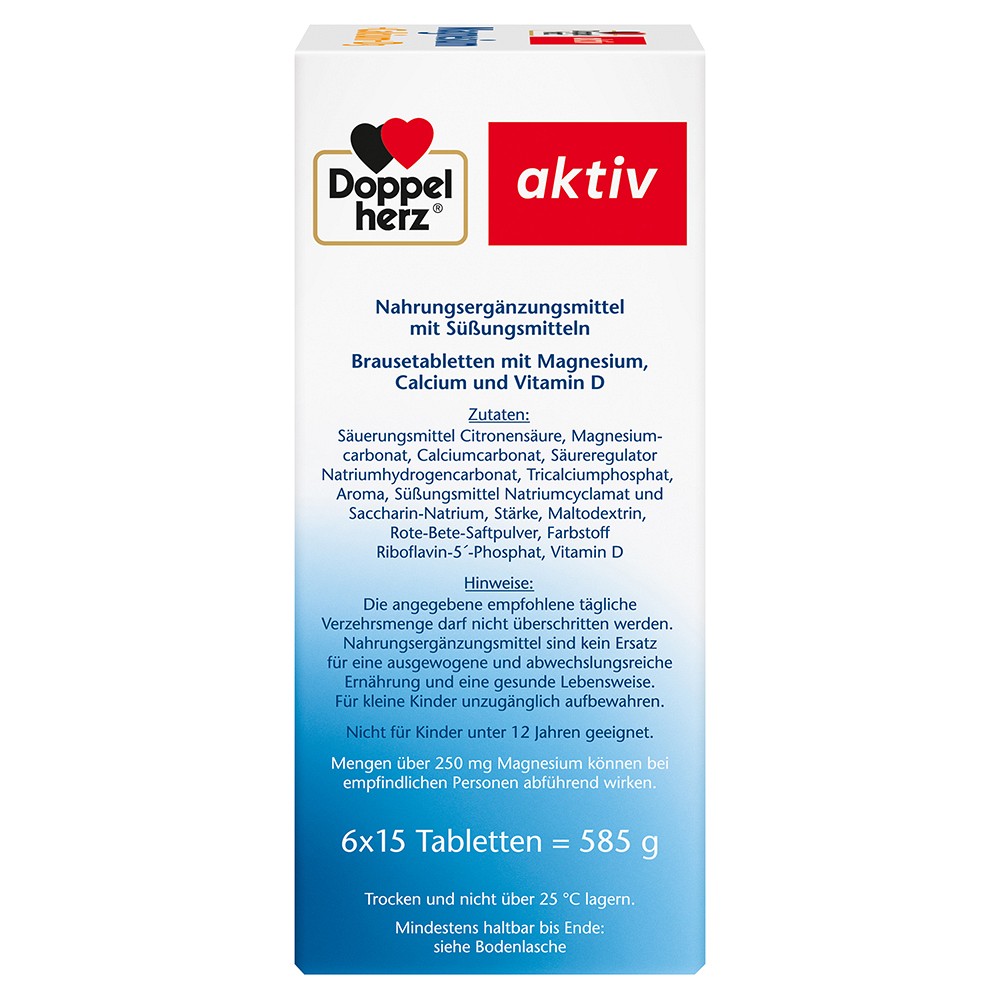 DOPPELHERZ Magnesium+Calcium+D3 Brausetabletten