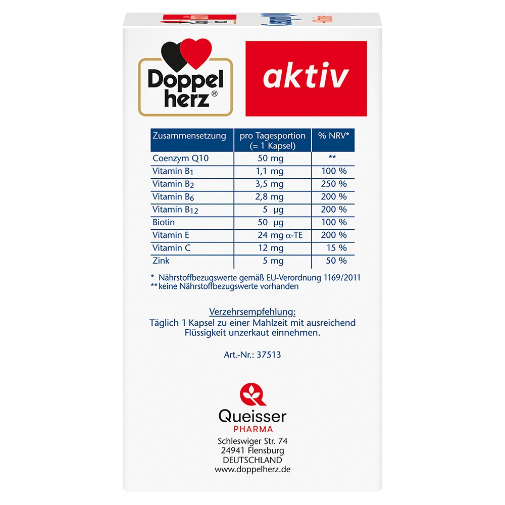 DOPPELHERZ Coenzym Q10+B Vitamine Kapseln