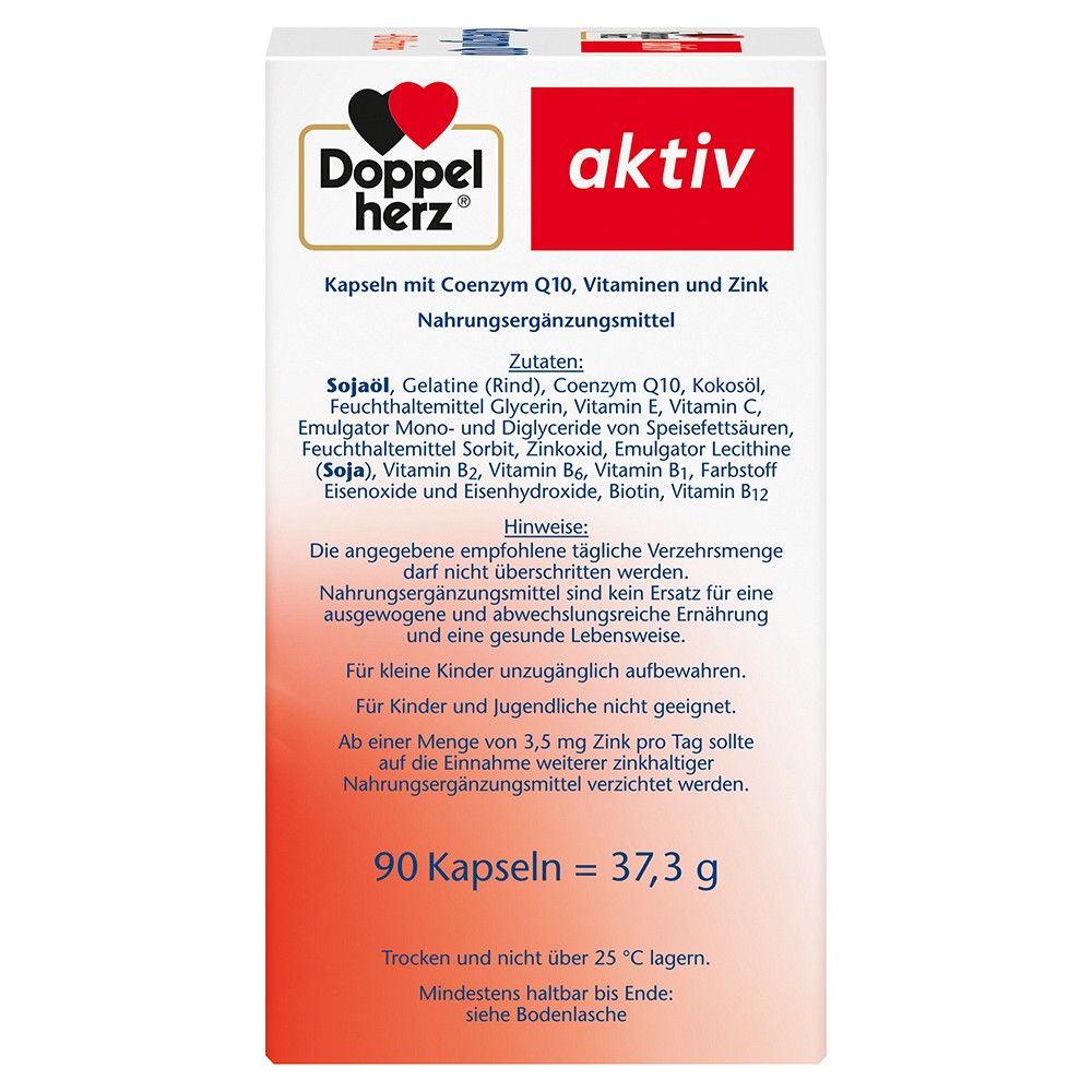 DOPPELHERZ Coenzym Q10+B Vitamine Kapseln