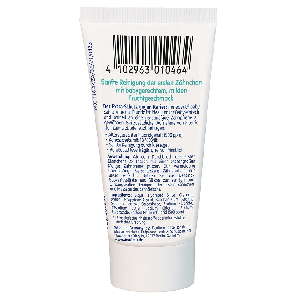 NENEDENT-baby Zahncreme mit Fluorid Einzeltube