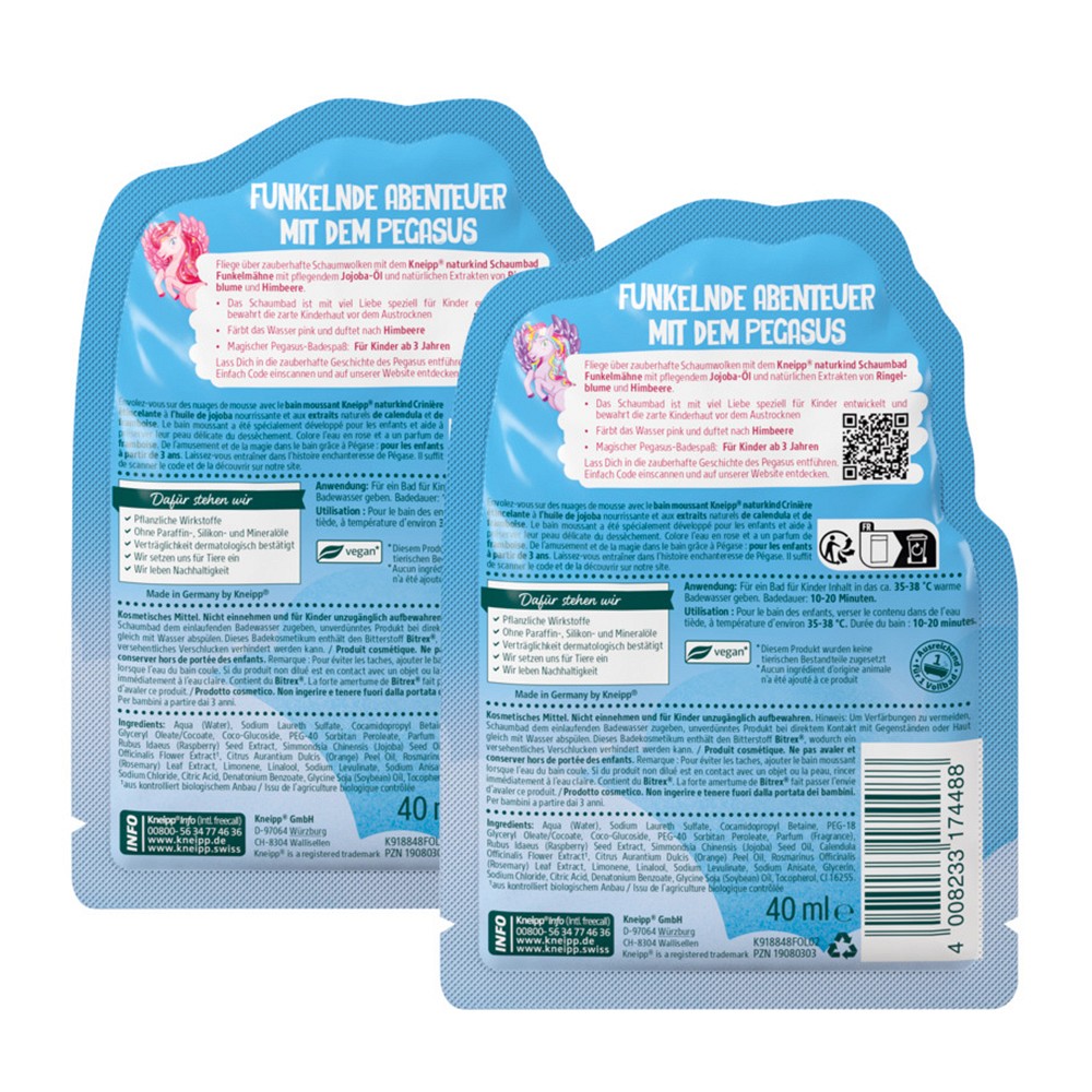KNEIPP naturkind Funkelmähne Schaumbad