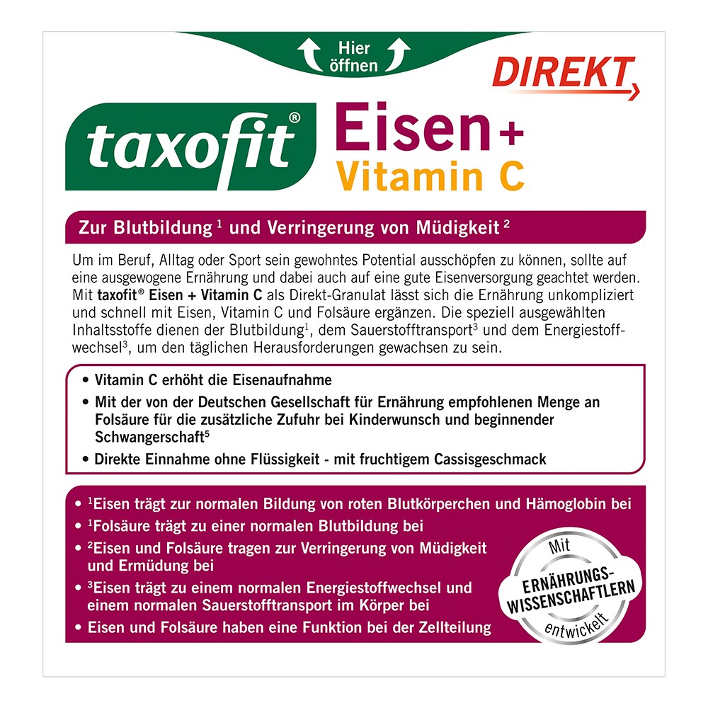 TAXOFIT Eisen+Vitamin C Direkt Granulat
