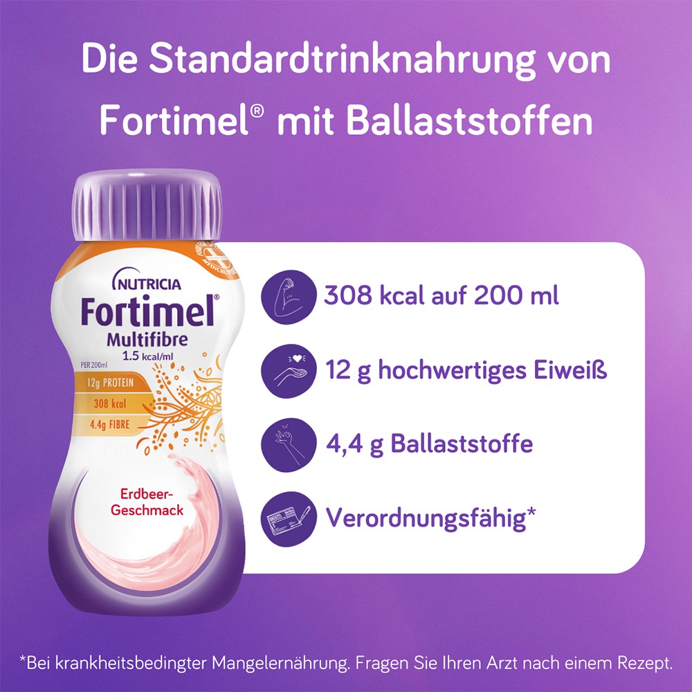 FORTIMEL Multifibre 1.5 kcal Erdbeergeschmack FORTIMEL Multifibre 1.5 kcal Erdbeergeschmack