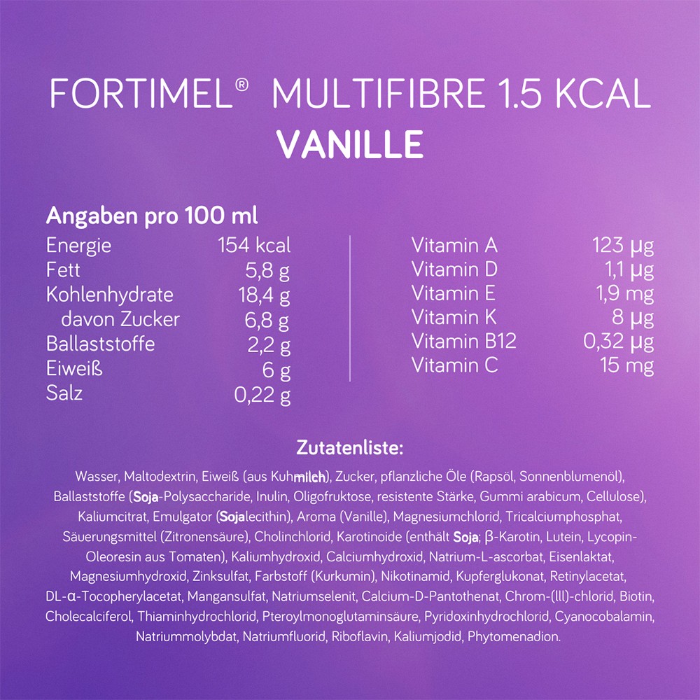 FORTIMEL Multifibre 1.5 kcal Vanillegeschmack