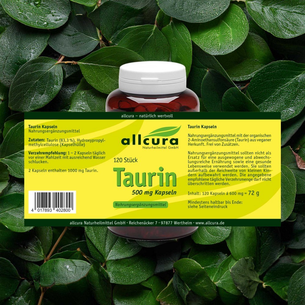 TAURIN 500 mg Kapseln