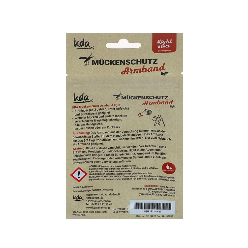 MÜCKENSCHUTZ Armband light Beach KDA