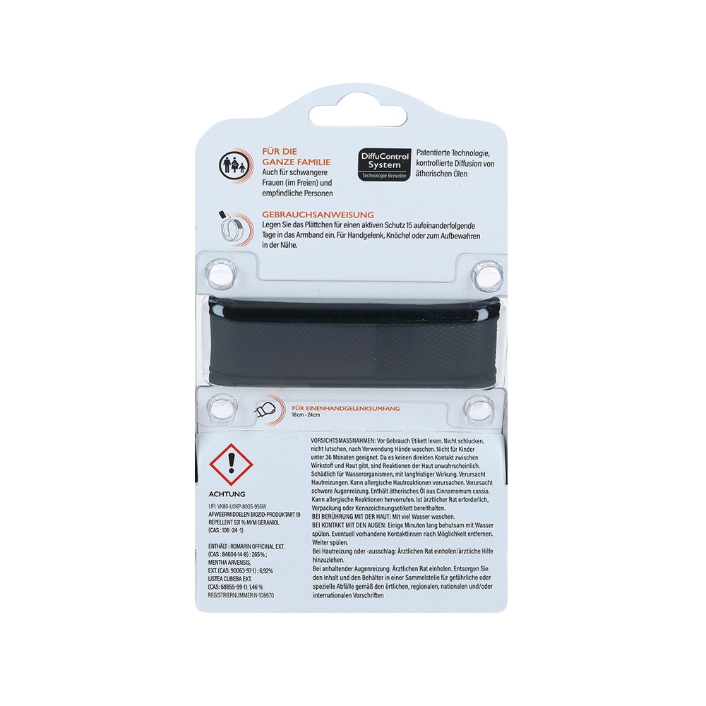 PARA KITO Mückenschutz Armband Erw.schwarz