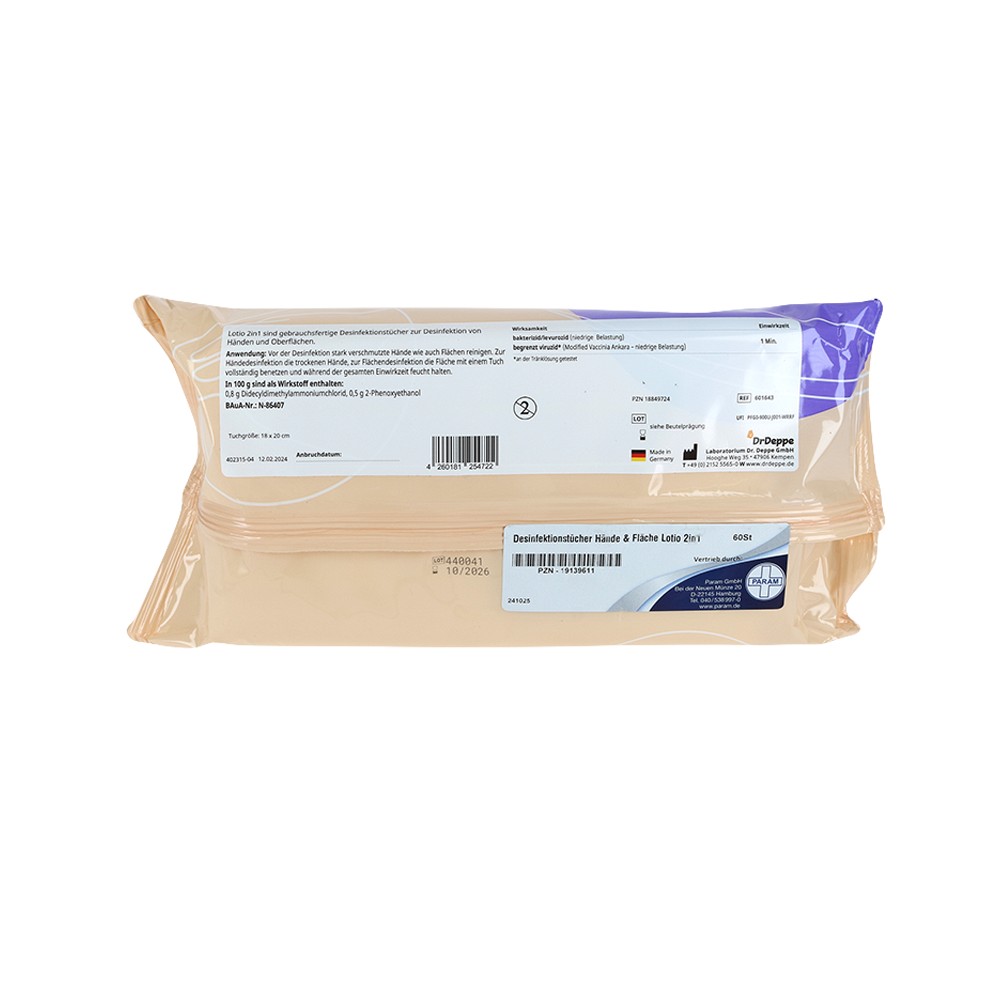 DESINFEKTIONSTÜCHER Hände & Fläche Lotio 2in1