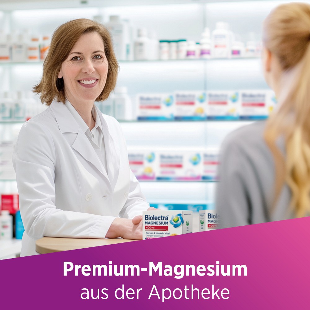 BIOLECTRA Magnesium 400 mg Nerven & Muskeln Vital BIOLECTRA Magnesium 400 mg Nerven & Muskeln Vital