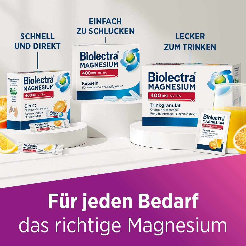 BIOLECTRA Magnesium 400 mg Nerven & Muskeln Vital BIOLECTRA Magnesium 400 mg Nerven & Muskeln Vital