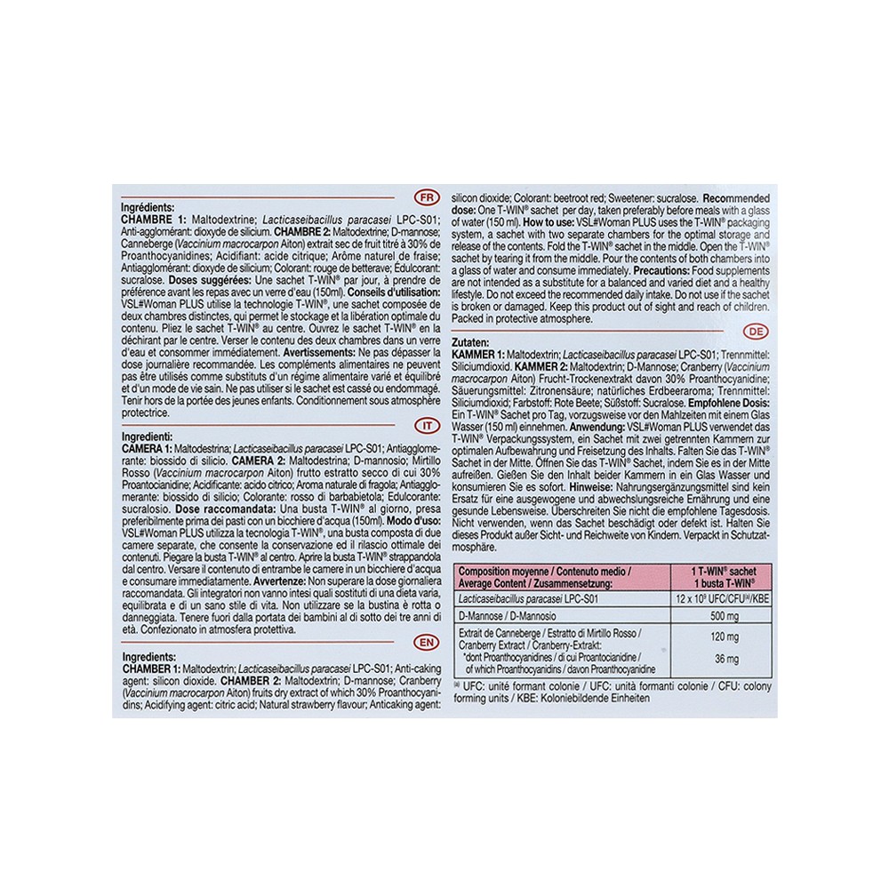 VSL Woman Plus m.D-Mannose+Cranberry Pulver Sachet