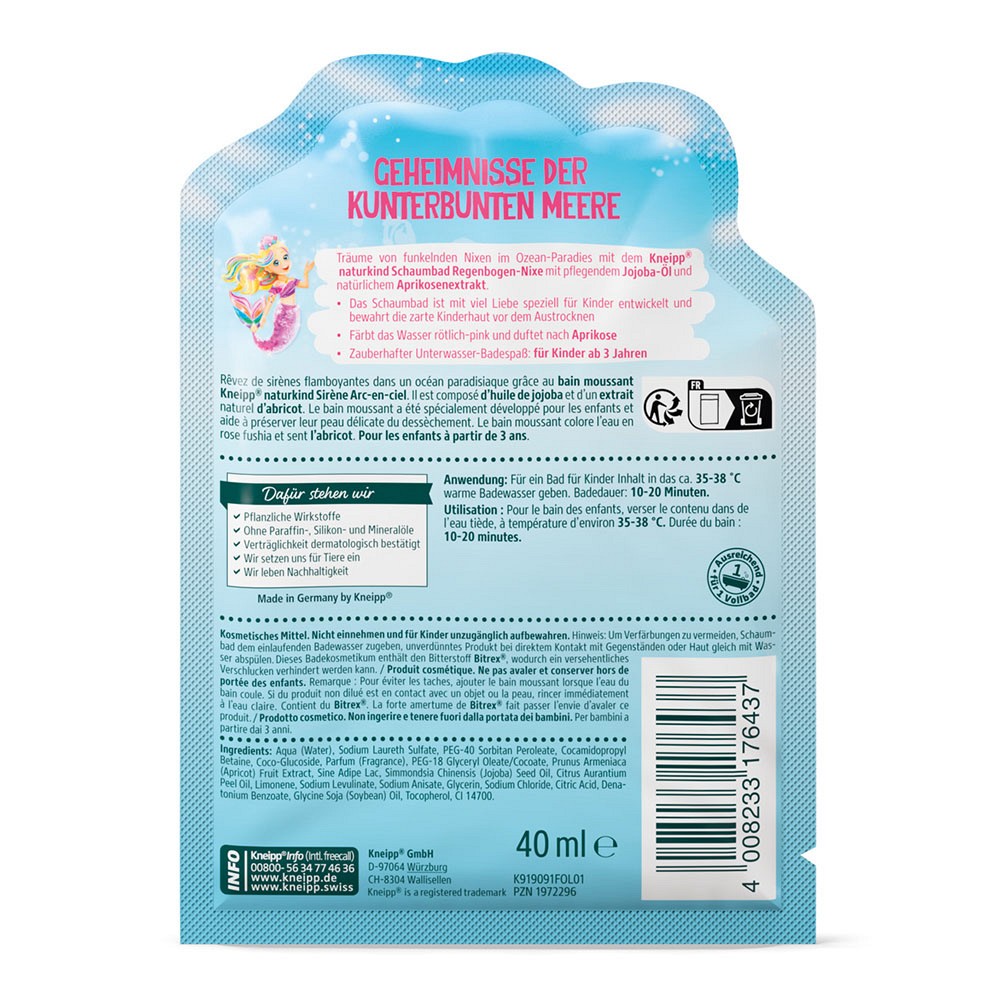 KNEIPP naturkind Regenbogen-Nixe Schaumbad