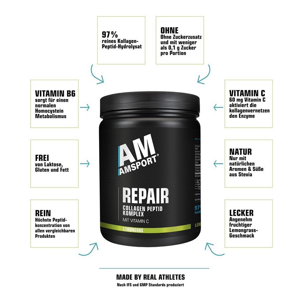 AMSPORT Repair Collagen Peptid Komplex Pulver