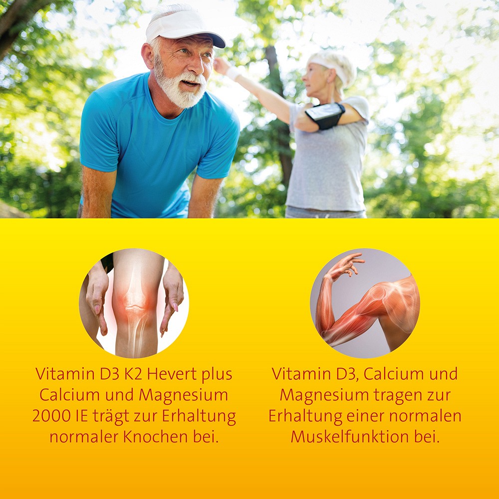 VITAMIN D3 K2 Hevert+Calcium u.Magnes.2000 IE Kps.