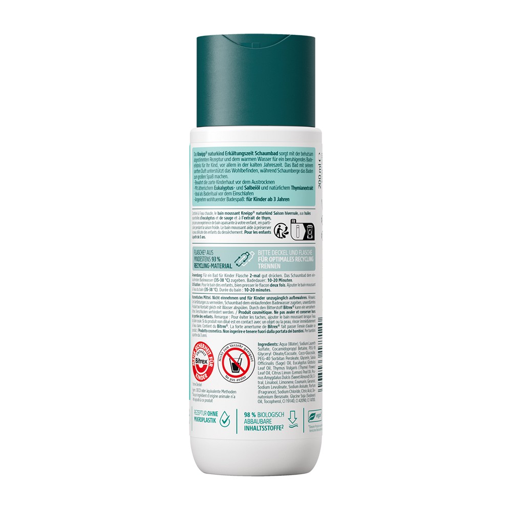 KNEIPP naturkind Erkältungszeit Schaumbad