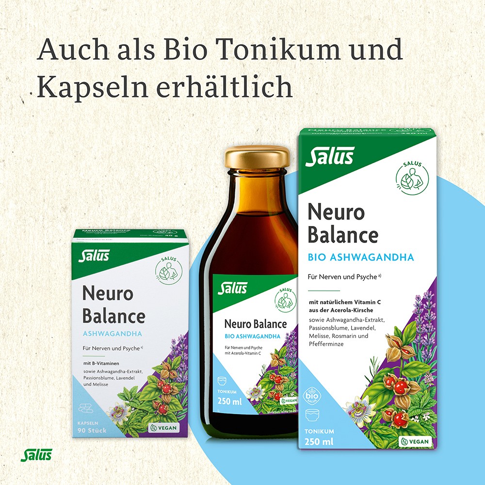 NEURO BALANCE Bio Ashwagandha+Hopfen Tee Salus