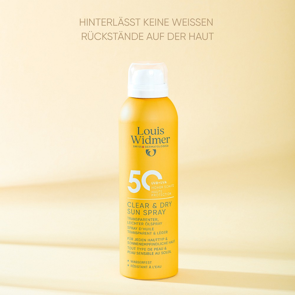WIDMER Sun Clear & Dry Sun Spray UV 50 l.P.