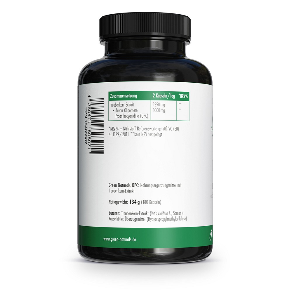 GREEN NATURALS OPC 1000mg aus Traubenkern-Extr.Kps GREEN NATURALS OPC 1000mg aus Traubenkern-Extr.Kps