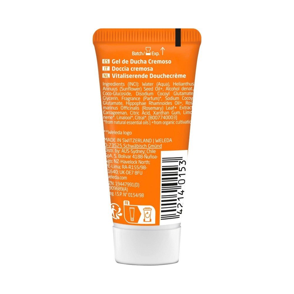 WELEDA Vitality Shower Cream Sanddorn vitalisier.