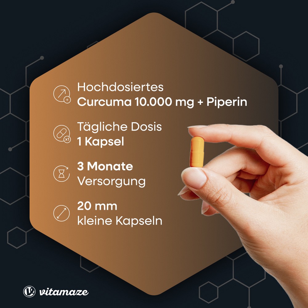 CURCUMA 10.000+Piperin hochdosiert vegan Kapseln CURCUMA 10.000+Piperin hochdosiert vegan Kapseln