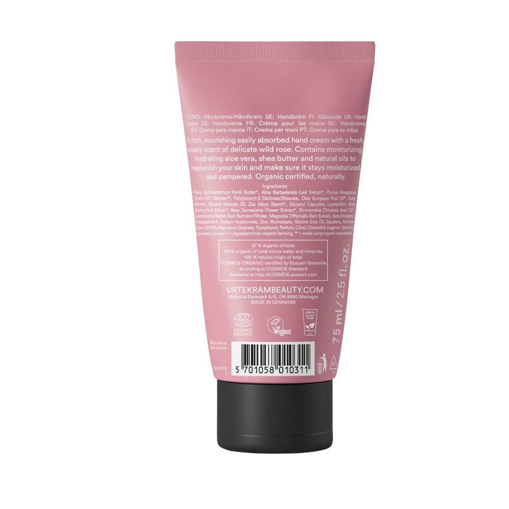URTEKRAM Soft wild Rose nourishing Hand Cream