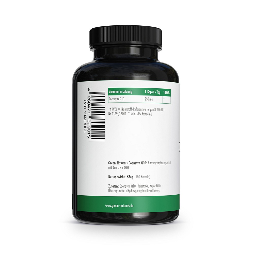 GREEN NATURALS Coenzym Q10 250 mg vegan hochdos.