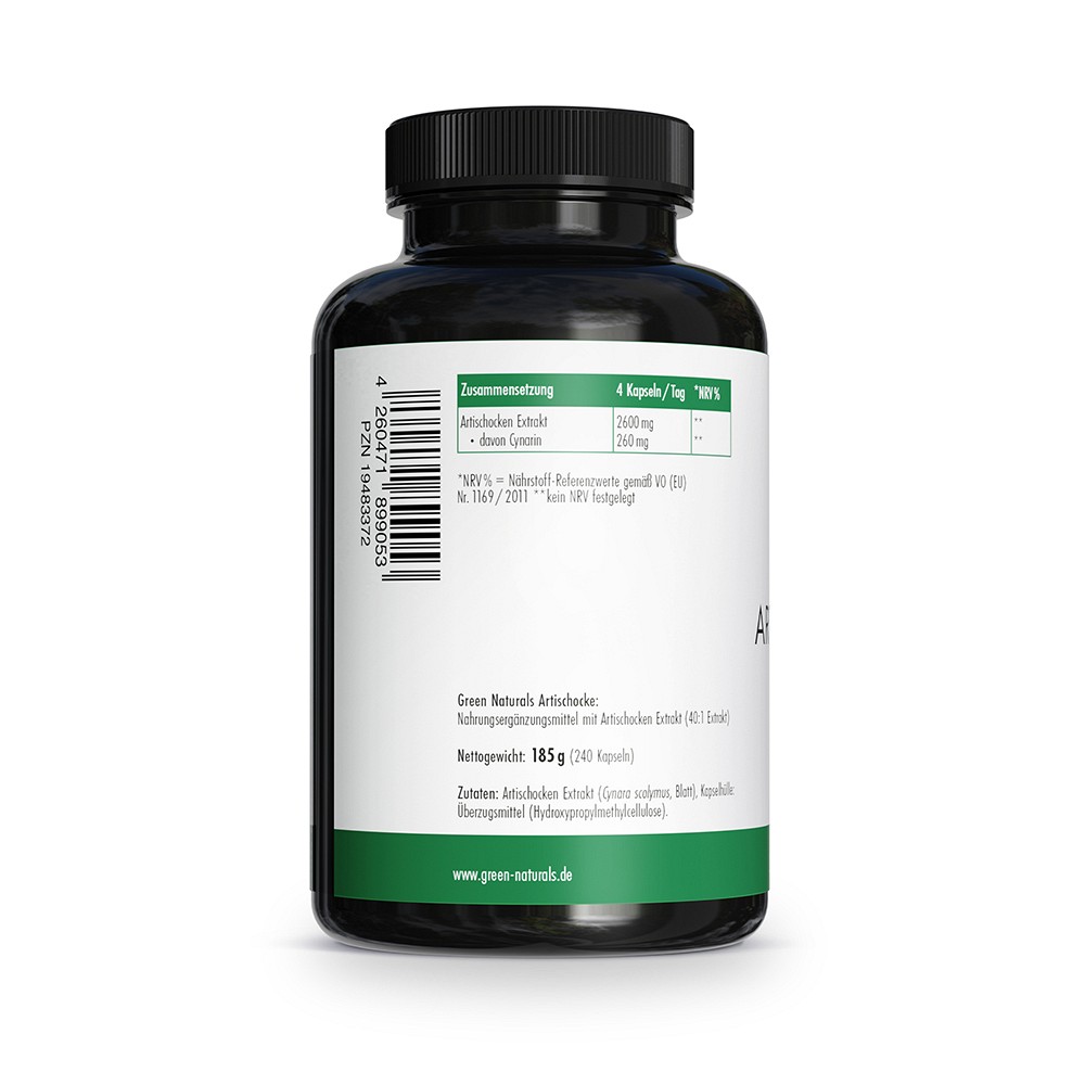 GREEN NATURALS Artischocke 2600 mg m.10% Cynarin