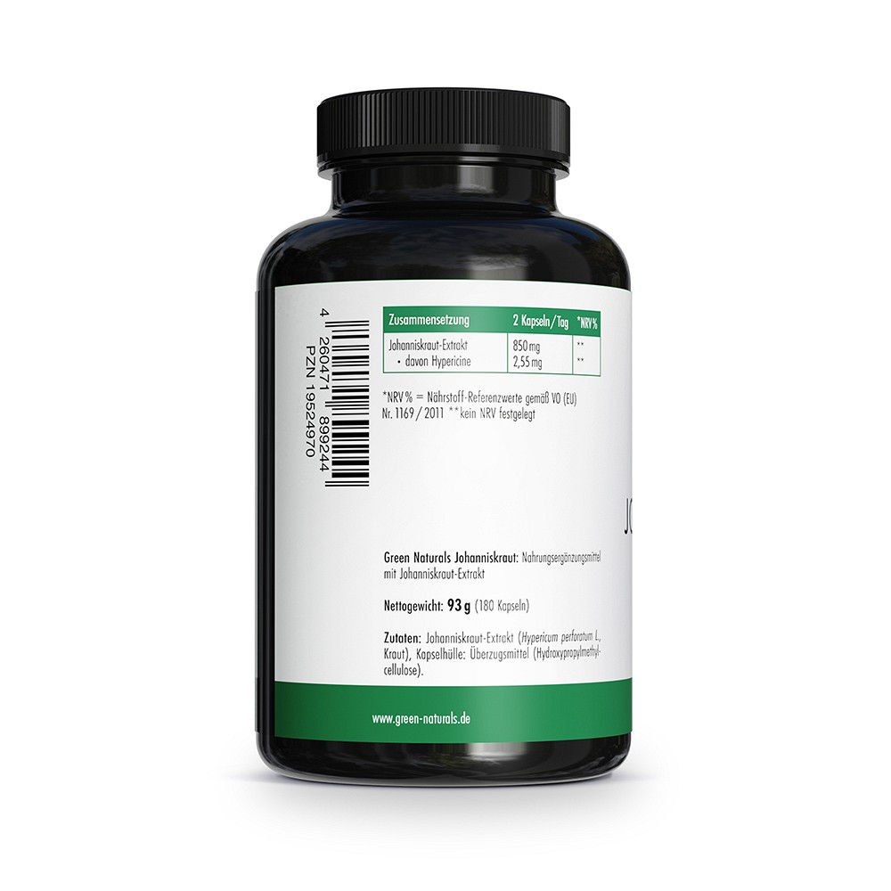 GREEN NATURALS Johanniskraut 850mg hochdosiert Kps